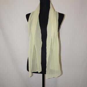 gorgeous pastel lime green silk scarf